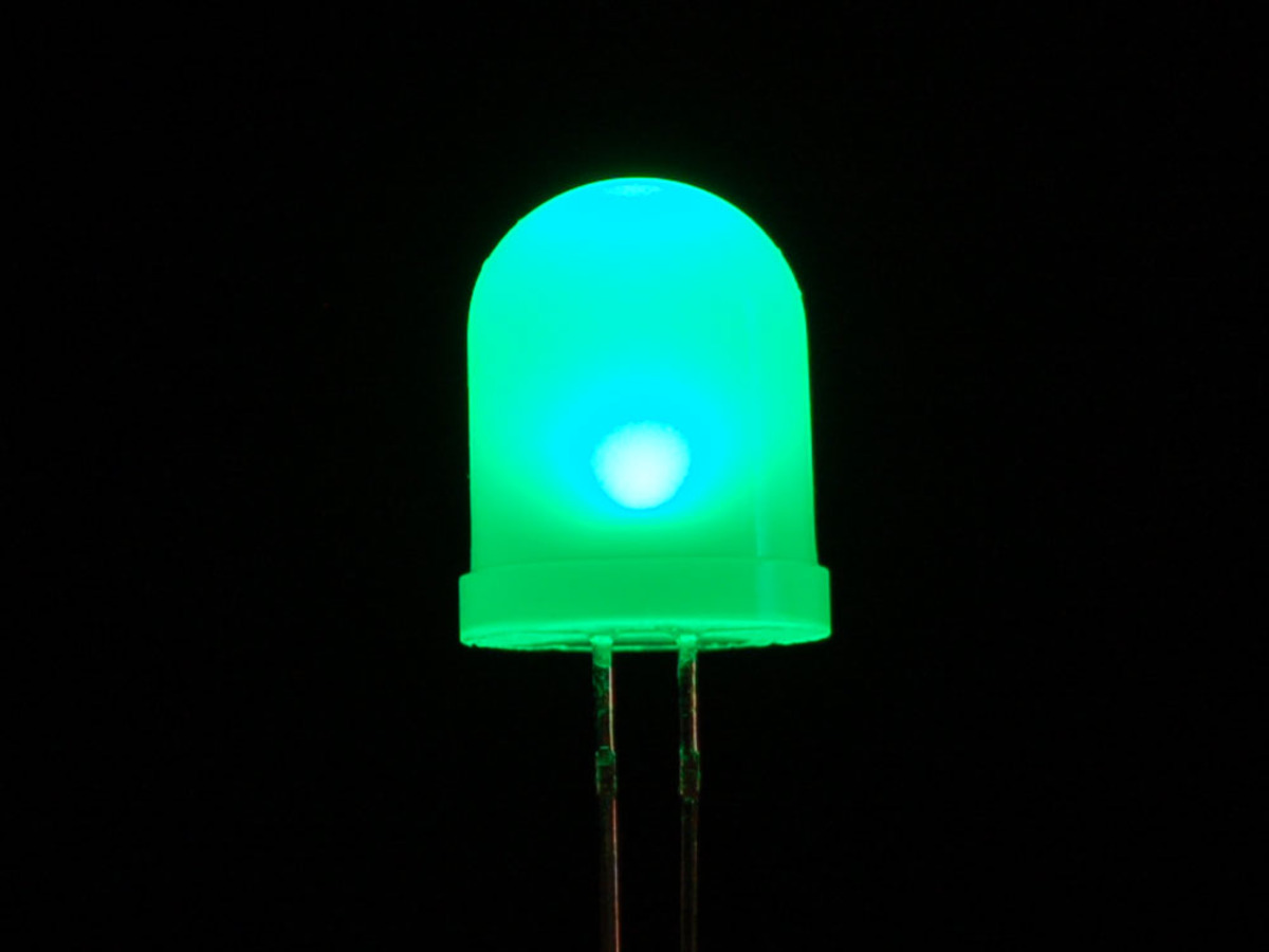 8mm green led
