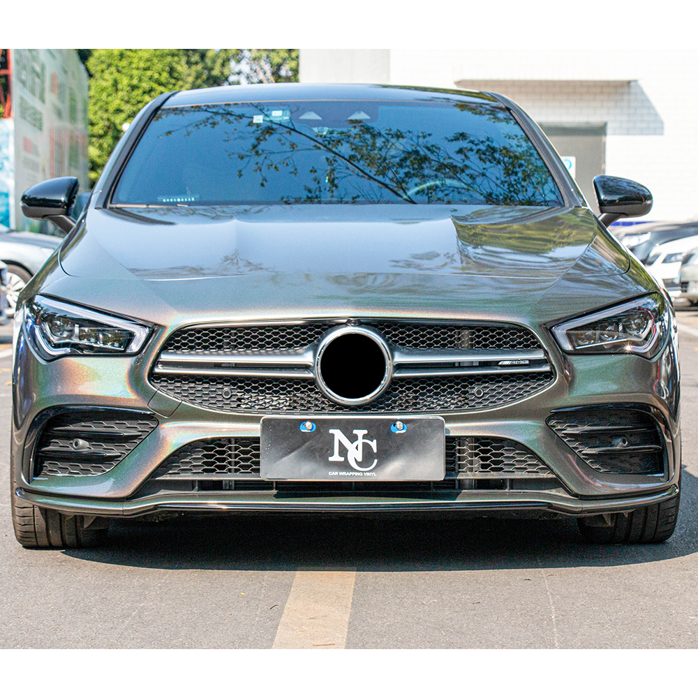 Iridecence laser Grey Car Wrapping Iridecence laser Grey Car Wrapping