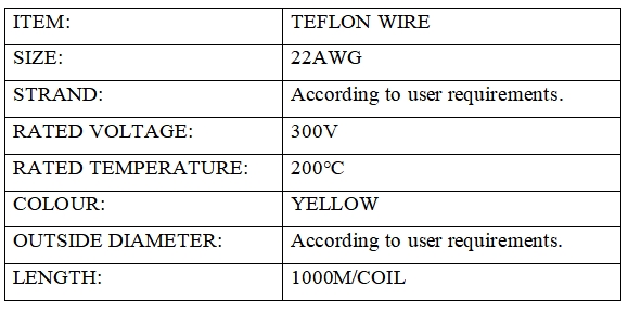 Teflon wire Teflon wire