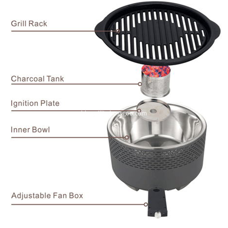 Portable Outdoor Charcoal Grill Structure