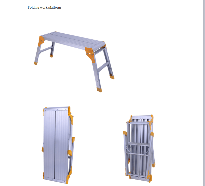 Folding work platform  