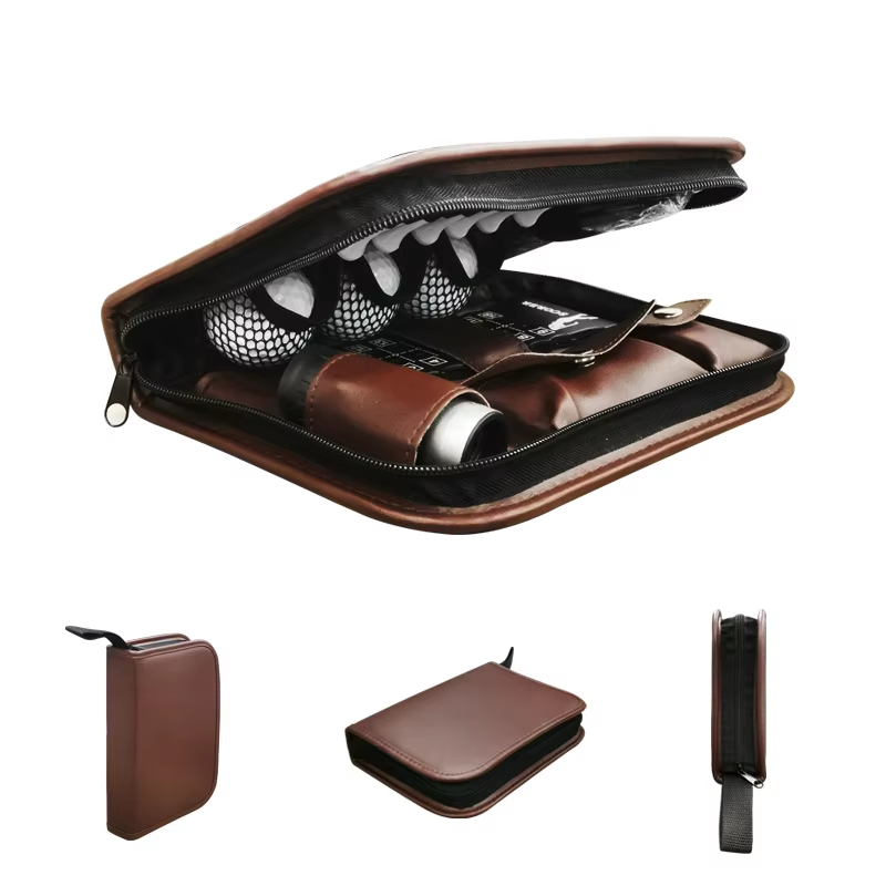 Premium Portable Leather Case with Custom Logo Essential Golf Accessory Kit Personalized Gift Set for Players77 Premium Portable Leather Case with Custom Logo Essential Golf Accessory Kit Personalized Gift Set for Players77