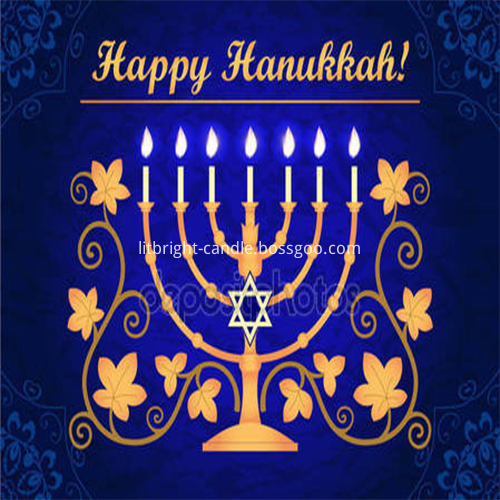 Chanukah candles on Menorah Chanukah candles on Menorah