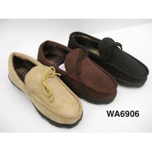 Suede solide mocassins chaussures avec collier