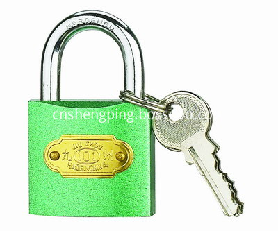 COLOUR IRON PADLOCK-GREEN-400