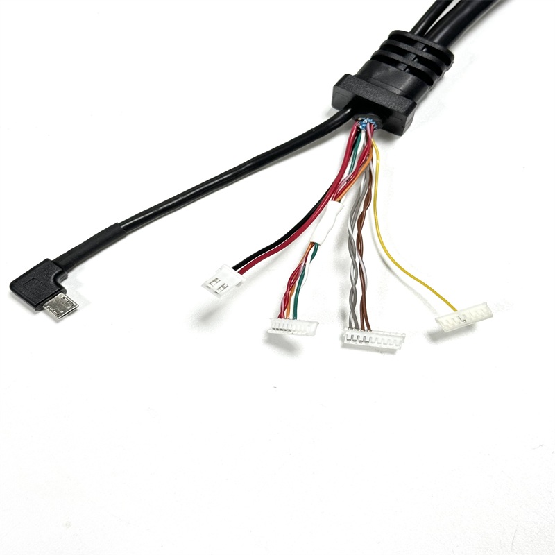 M16 12Pin Multi Branch Custom Wiring Harness with Micro USB M16 12Pin Multi Branch Custom Wiring Harness with Micro USB