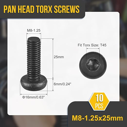 Black Machine Screw Pan Head Steel Black Machine Screw Pan Head Steel