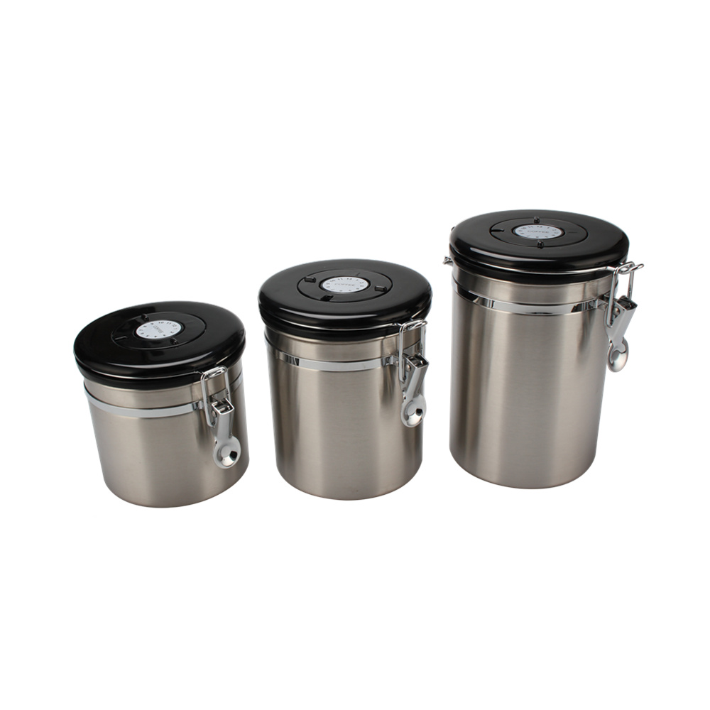 Food Grade Stainless Steel Airtight Coffee Beans Canister