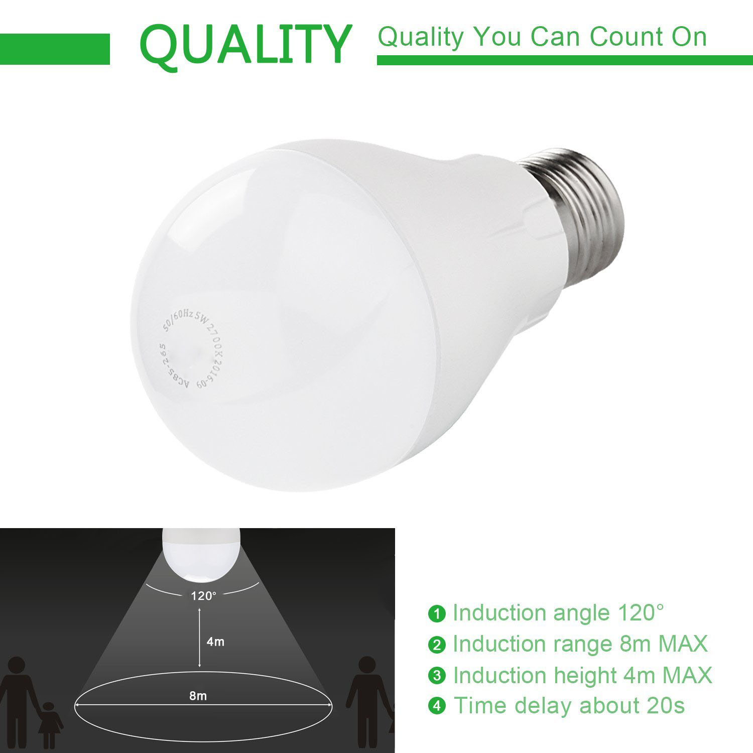 chichinlighting led motion sensor light bulb 6