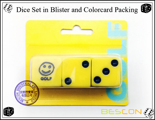 Dice Set in Blister and Colorcard Packing Dice Set in Blister and Colorcard Packing