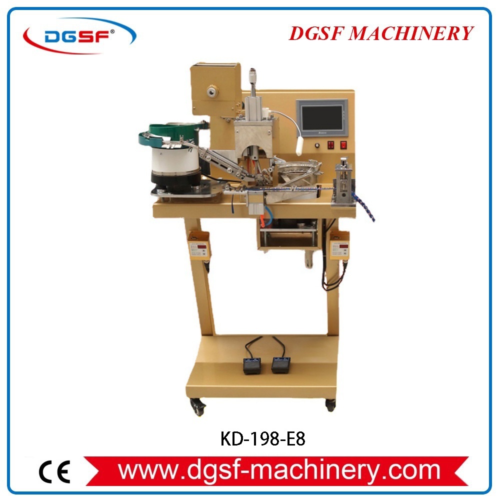 KD-198-E8 Multi-function Automatic Plastic button setting machine for welt (pineapple shape nail) (1) KD-198-E8 Multi-function Automatic Plastic button setting machine for welt (pineapple shape nail) (1)