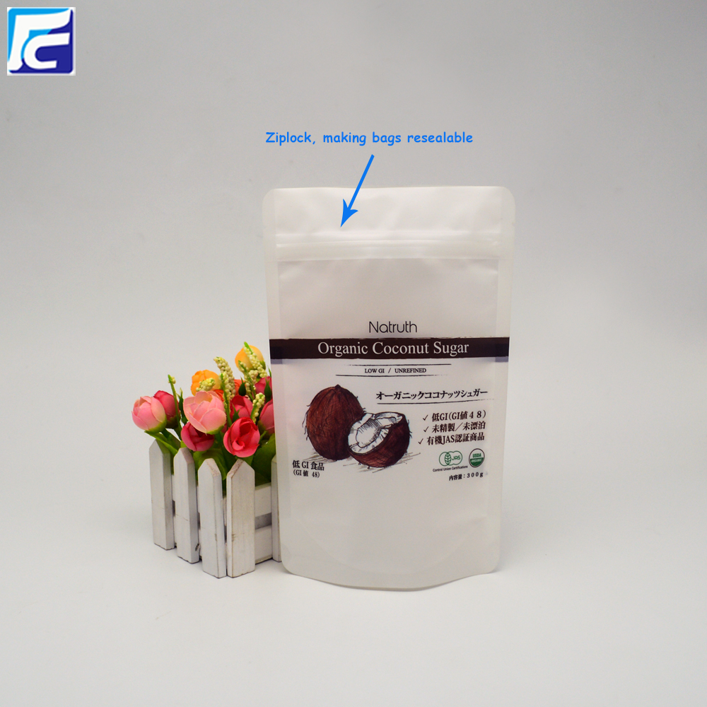 Túi đựng Ziplock có thể mở rộng tùy chỉnh Custom Resealable Stand-Up Ziplock Pouches Bag