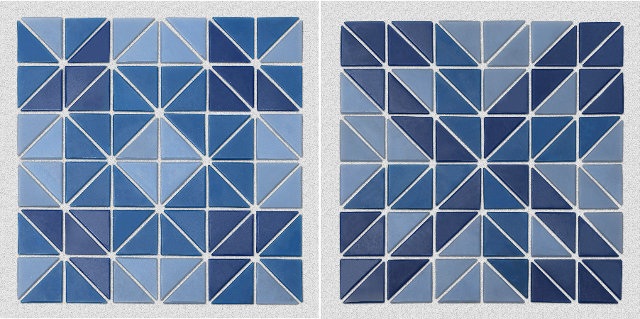 El mosaico de vidrio triangular se puede personalizar con un patrón Triangular glass mosaic can be customized pattern