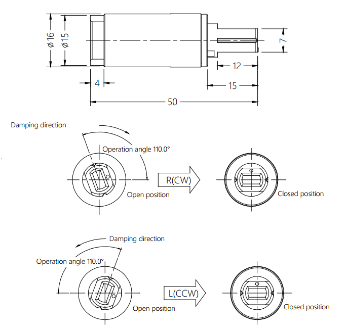 Vane Damper Drawing  For Breadbox