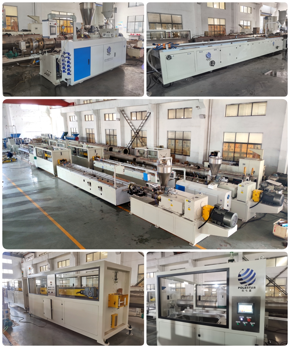 SJZ80 twin screw pvc profile extrusion line production machinery pics SJZ80 twin screw pvc profile extrusion line production machinery pics