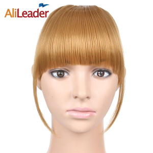 Synthetic Hair Neat Bangs Extensions Clip On Fringes