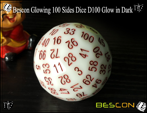 Bescon Brillando 100 lados Dados D100 Brillando en oscuridad-3 Bescon Glowing 100 Sides Dice D100 Glow in Dark-3
