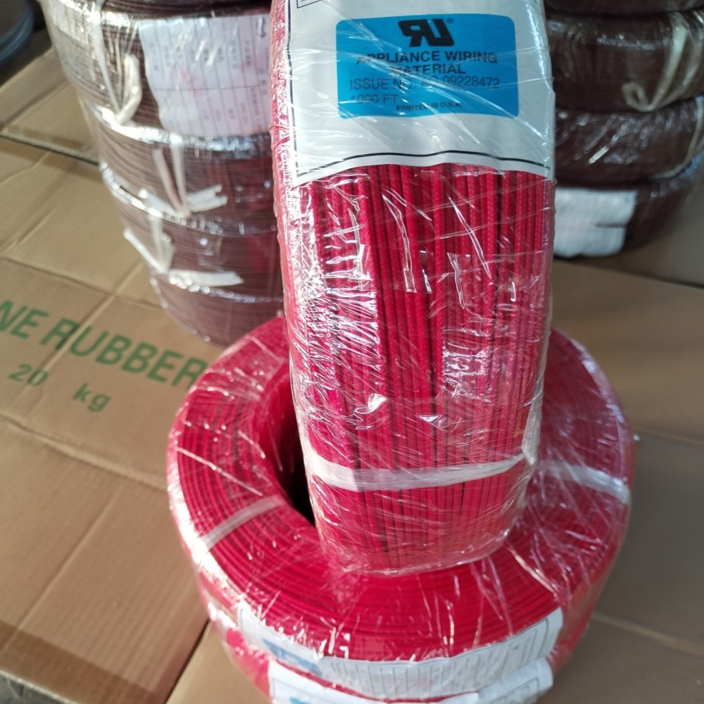 Silicone braid wire UL3122 18# RED Silicone braid wire UL3122 18# RED