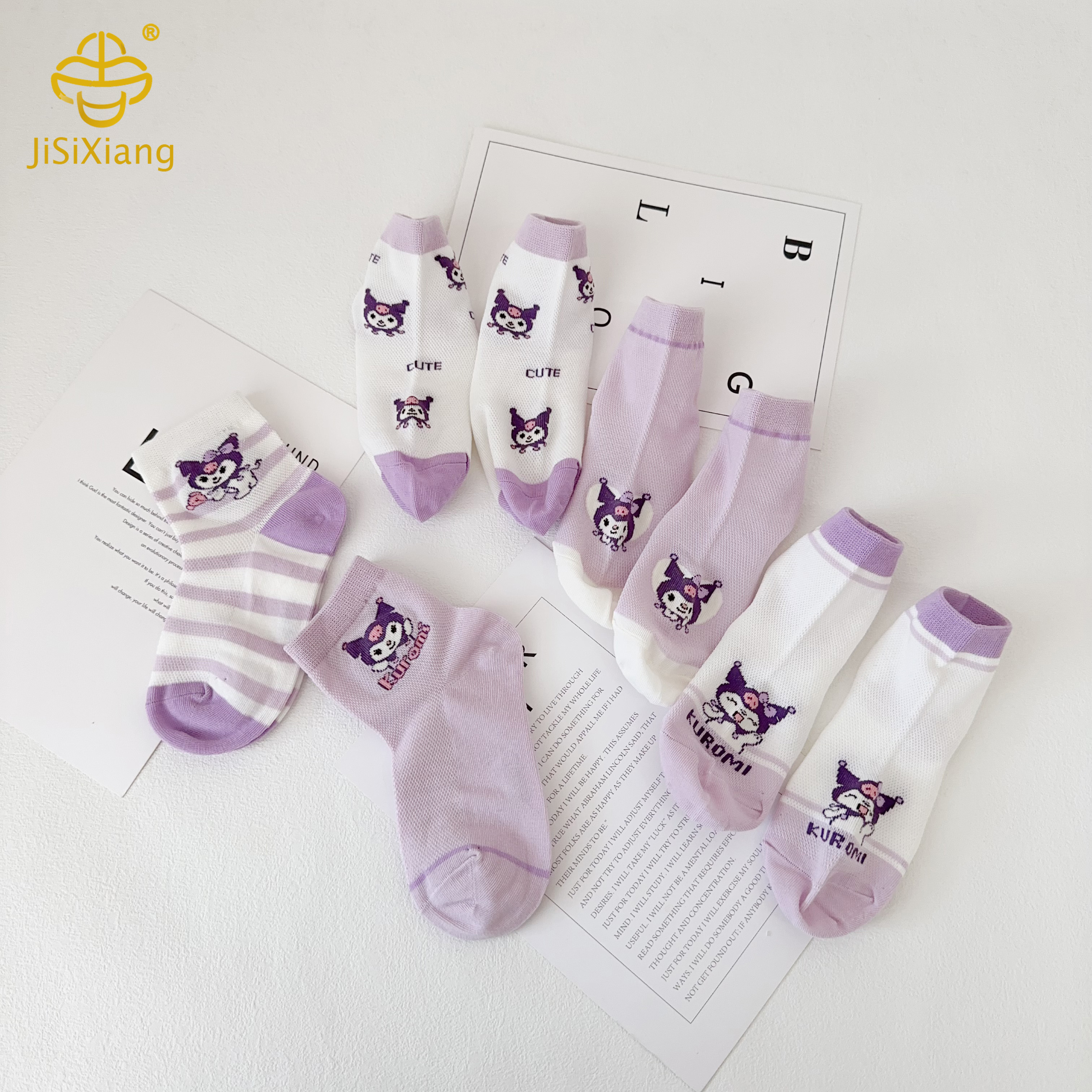 Korean version cartoon Kuromi short sock Korean version cartoon Kuromi short sock