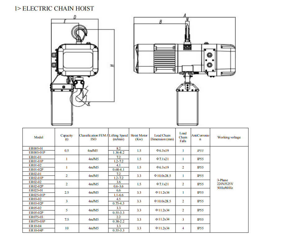 electric chain hoist