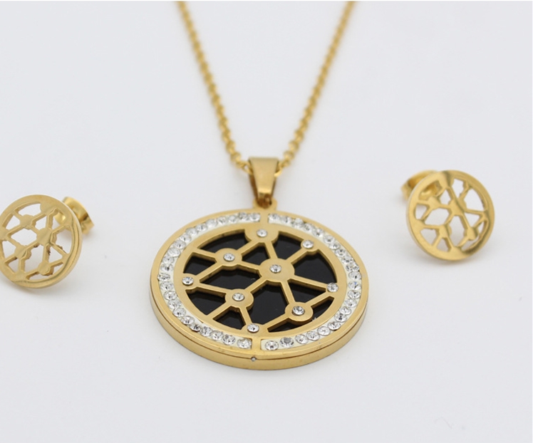 レディースネックレスとイヤリングクリスタルジュエリーセット Ladies Necklace And Earring Crystal Jewelry sets