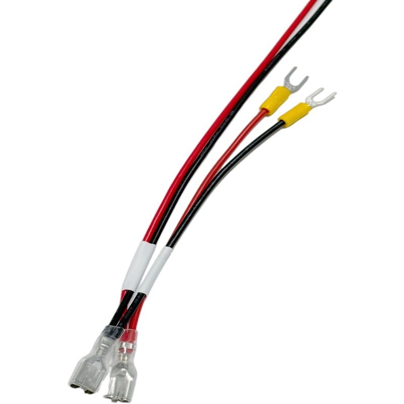 Custom 6.3mm Spade Terminal 1 to 2 Power Cable with U-Type Fork Terminals Custom 6.3mm Spade Terminal 1 to 2 Power Cable with U-Type Fork Terminals