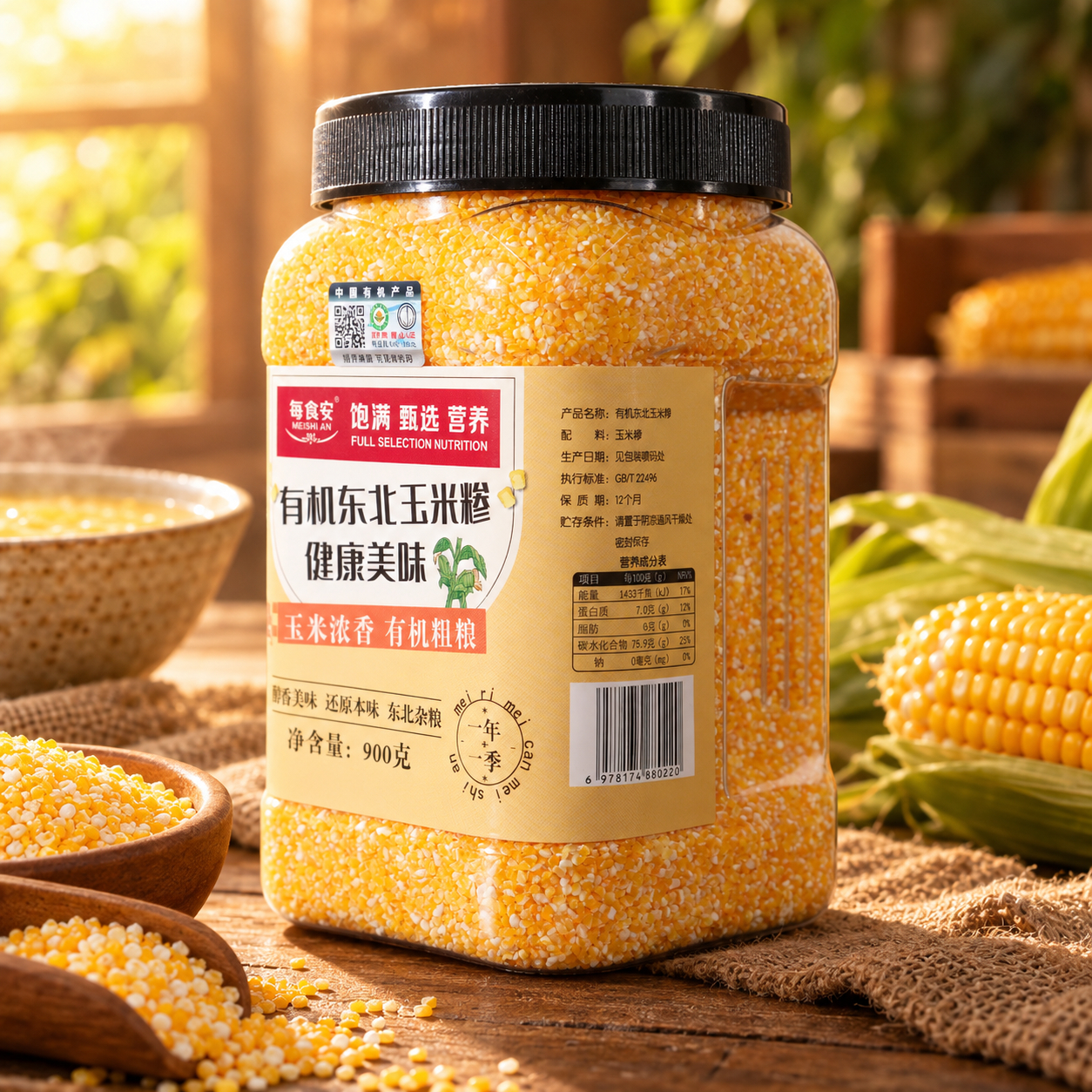 Organic Northeast Corn Grits 900g 4 Organic Northeast Corn Grits 900g 4