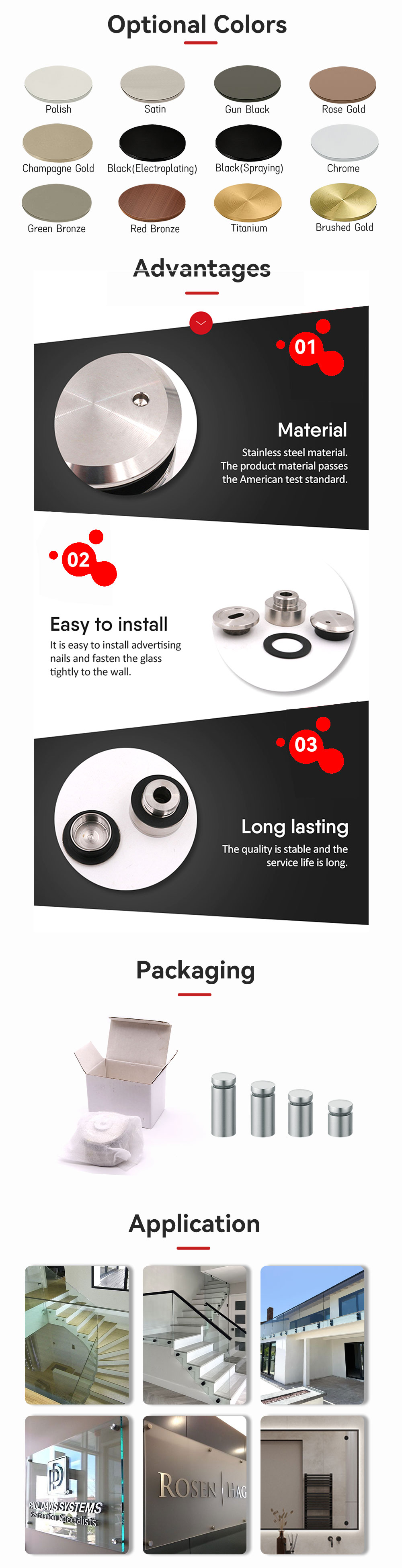 Glass Standoffs Glass Standoffs