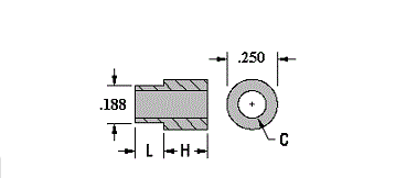 Separadores de Swage Clear Hole Clear Hole Swage Spacers