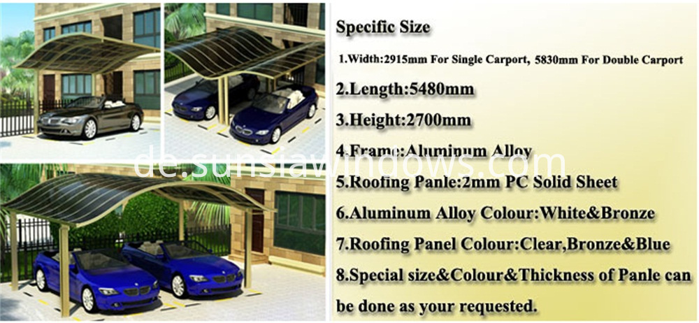 China Europaischer Doppelauto Carport Hersteller
