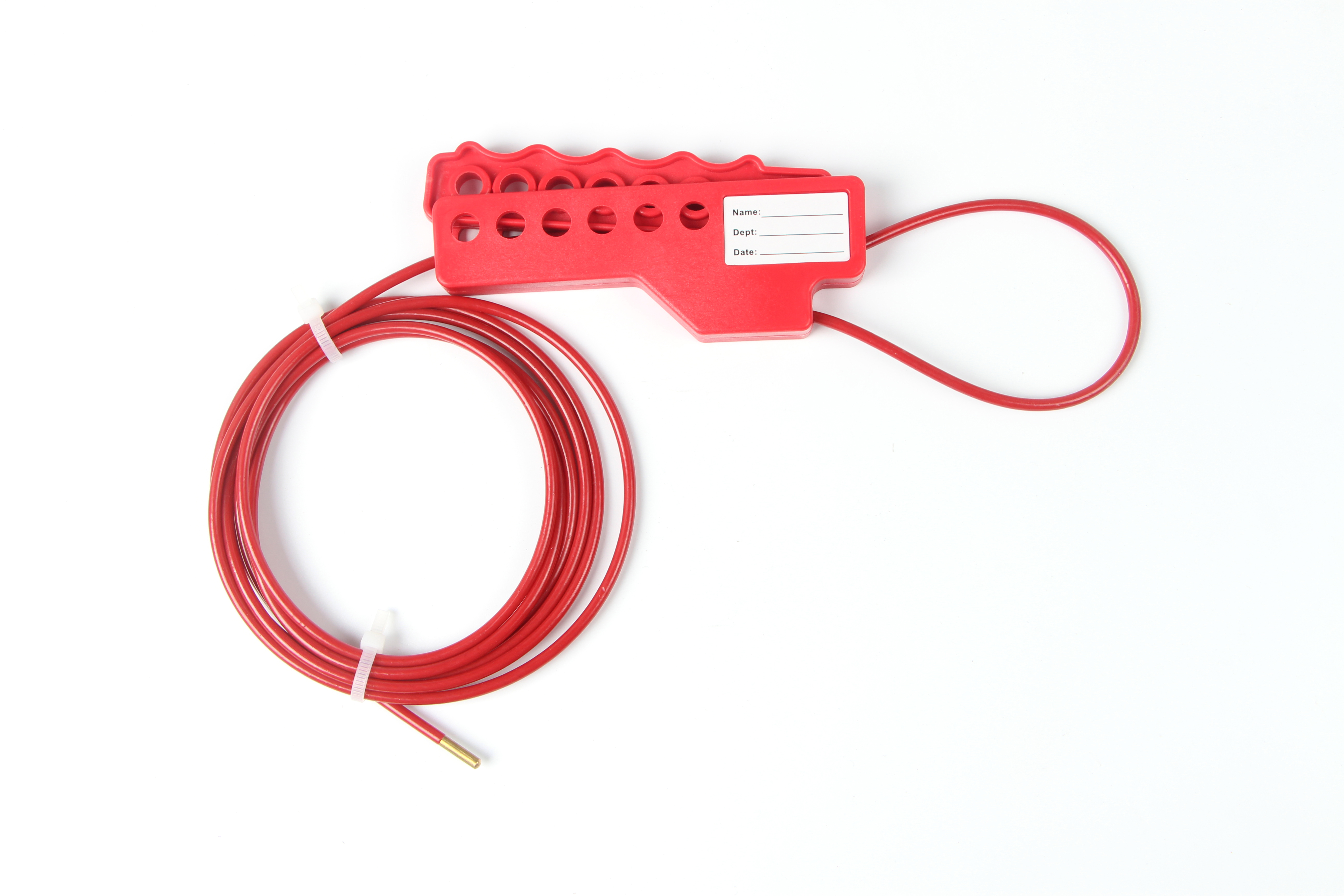 Red Coated Cable Lockout