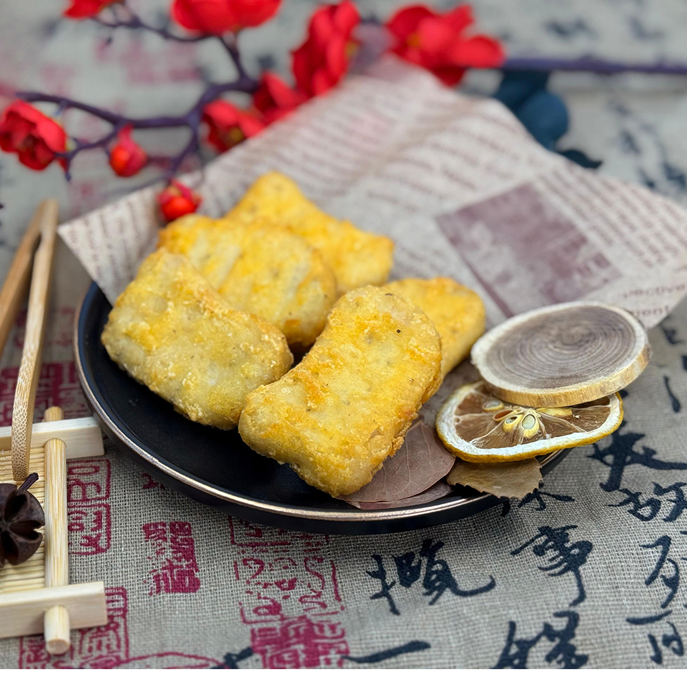 Rectangular original flavor chicken nuggets on a plate Rectangular original flavor chicken nuggets on a plate