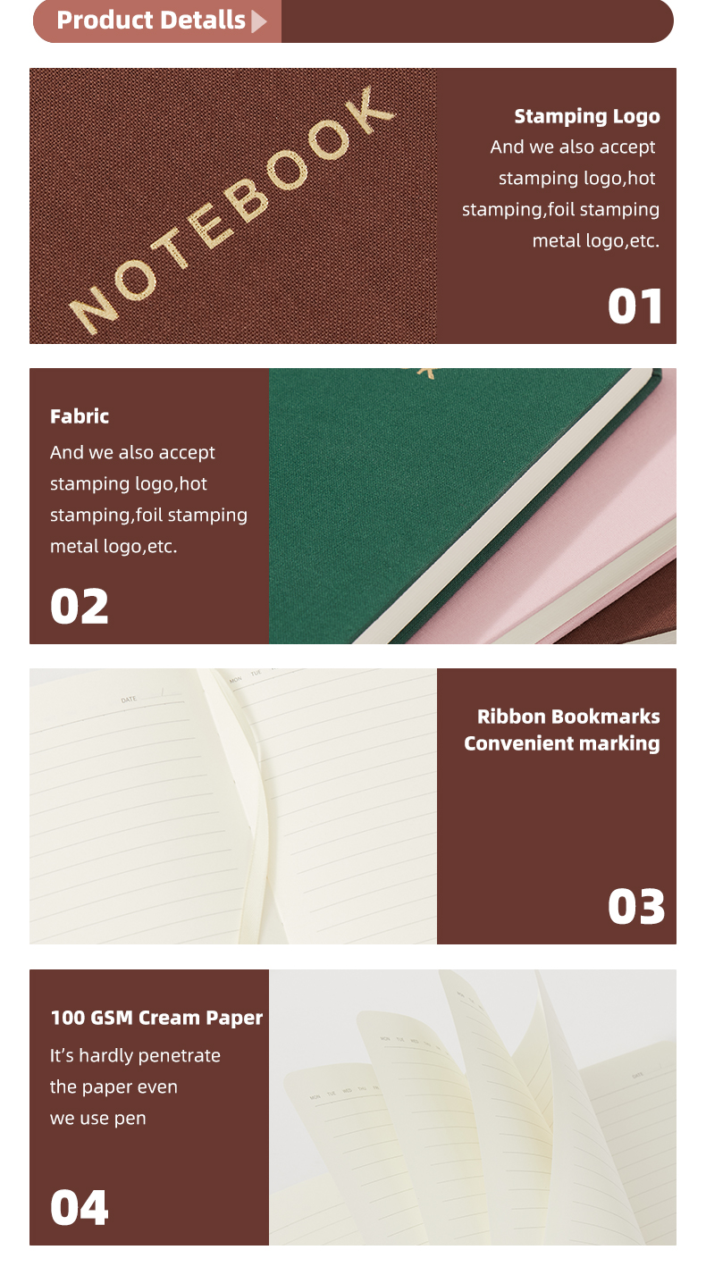 Fabric hardcover sew binding notebook10 Fabric hardcover sew binding notebook10