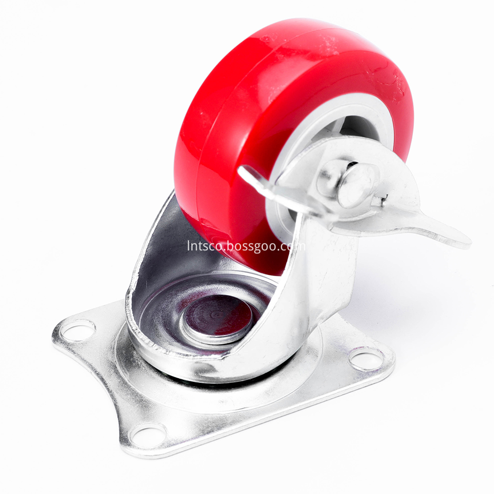 Light Duty Red PVC Casters Light Duty Red PVC Casters