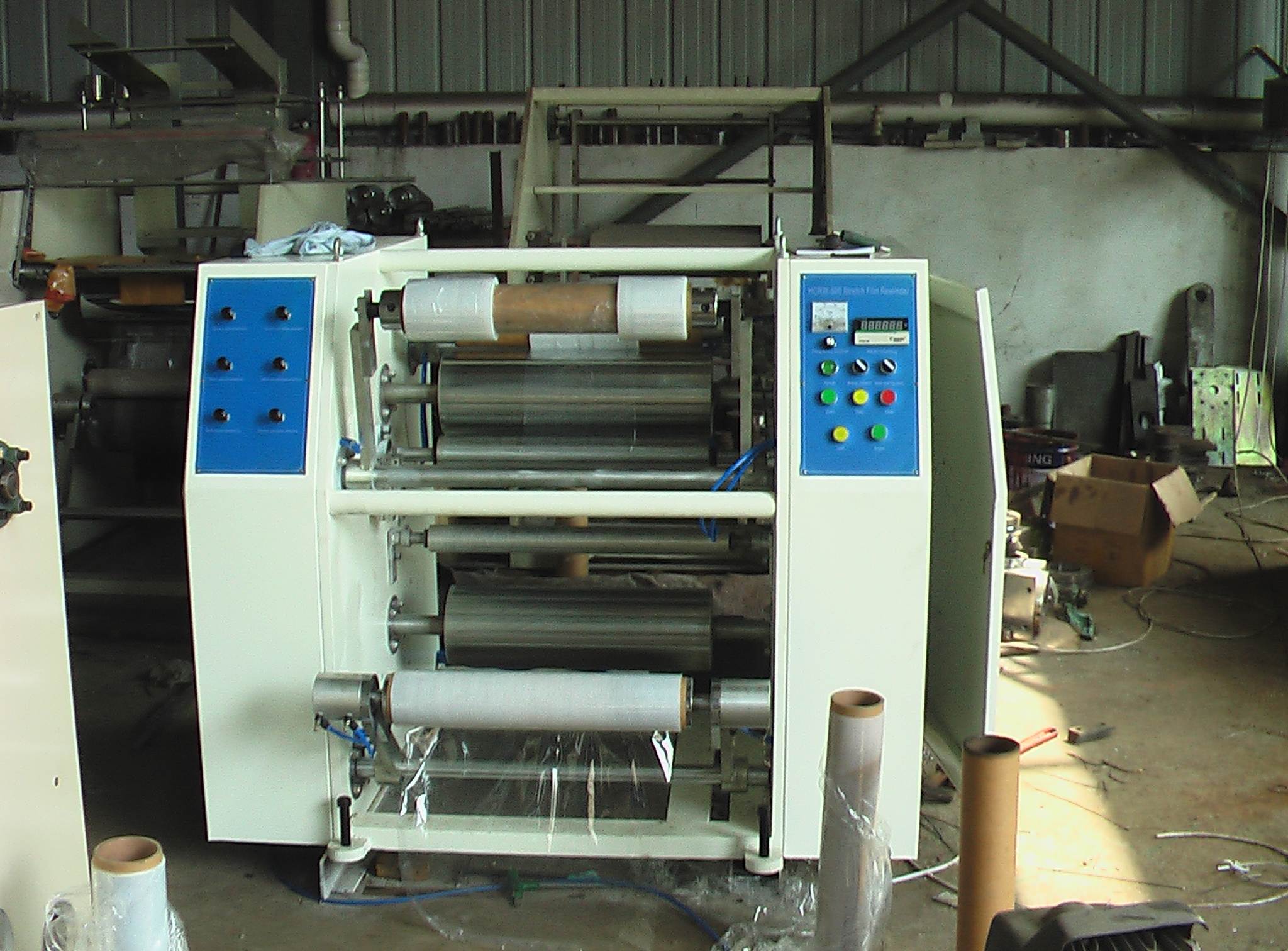 stretch film rewinding machine 