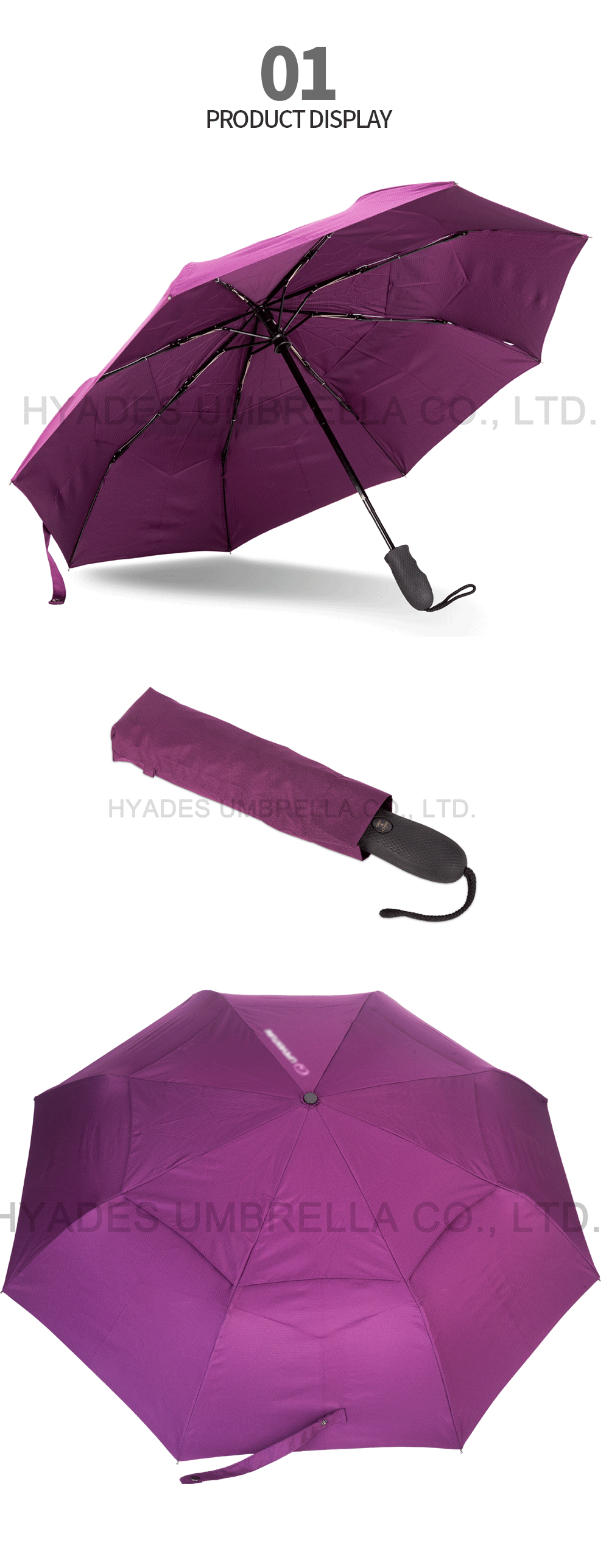 parapluie automatique pliant folding automatic umbrella