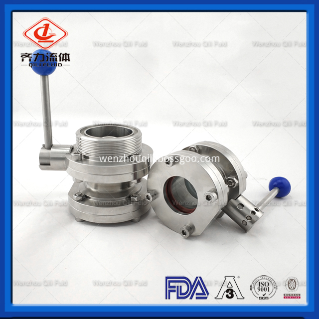 Sanitär-Edelstahl-Absperrklappe 165 Sanitary Stainless Steel Butterfly Valve 165