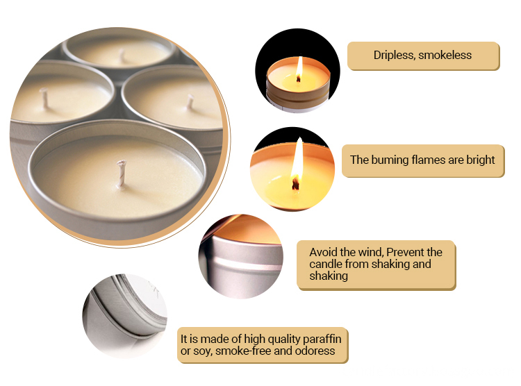 香りのある錫キャンドル scented tin candle