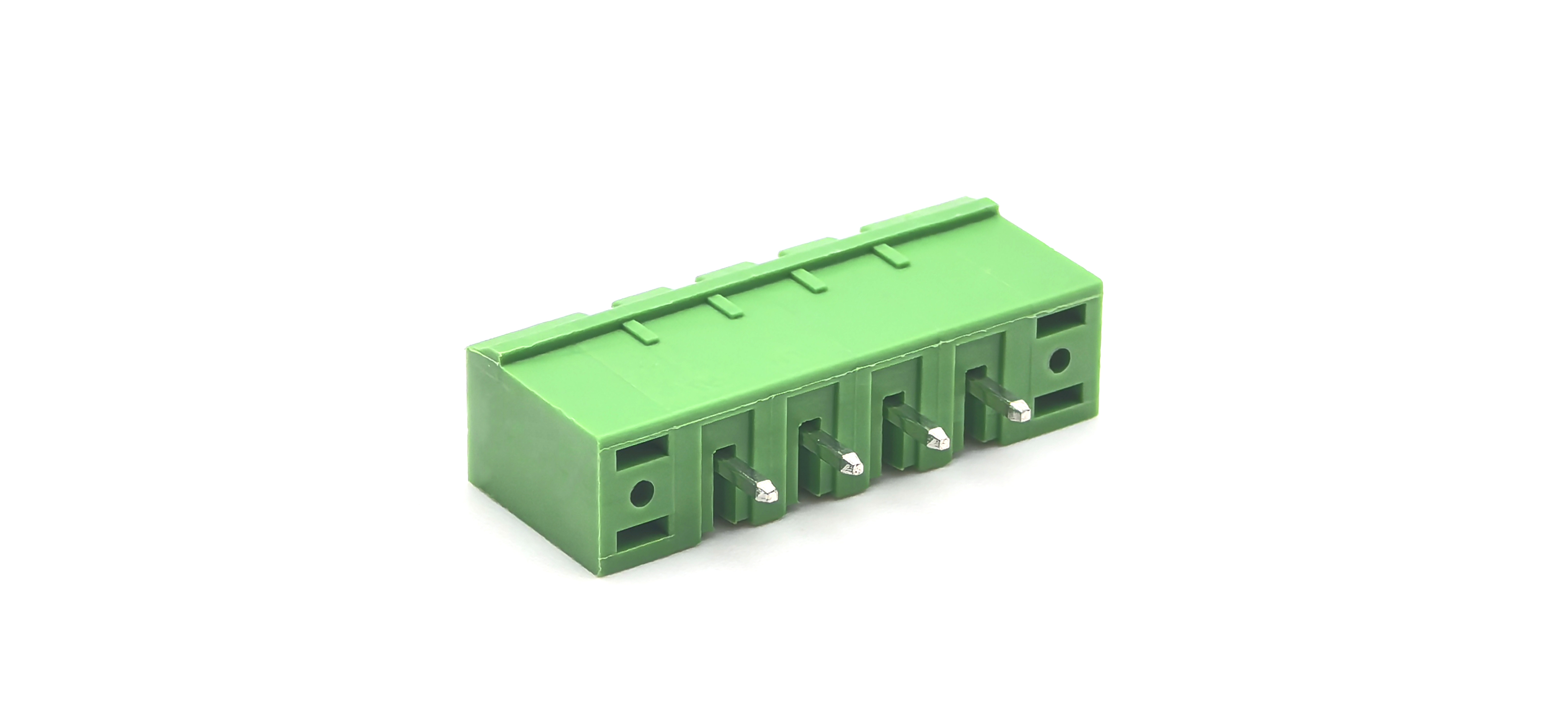 5.08mm Pitch Pluggable Terminal Blocks Straight Male with Lug Green 1*4P 5.08mm Pitch Pluggable Terminal Blocks Straight Male with Lug Green 1*4P