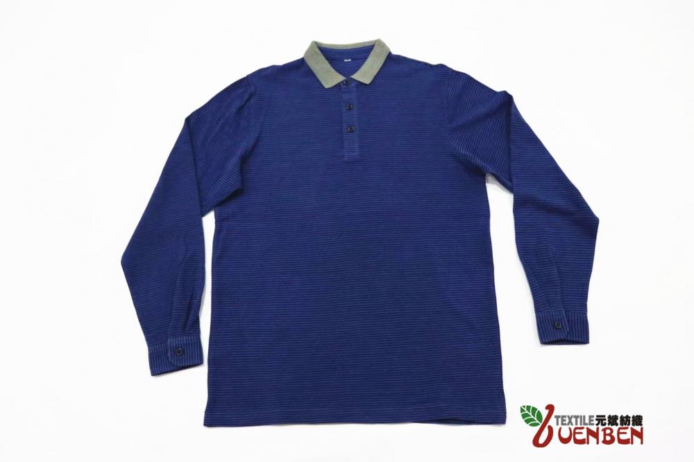 100%Cotton Jacquard Collar Long Sleeve 100%Cotton Jacquard Collar Long Sleeve
