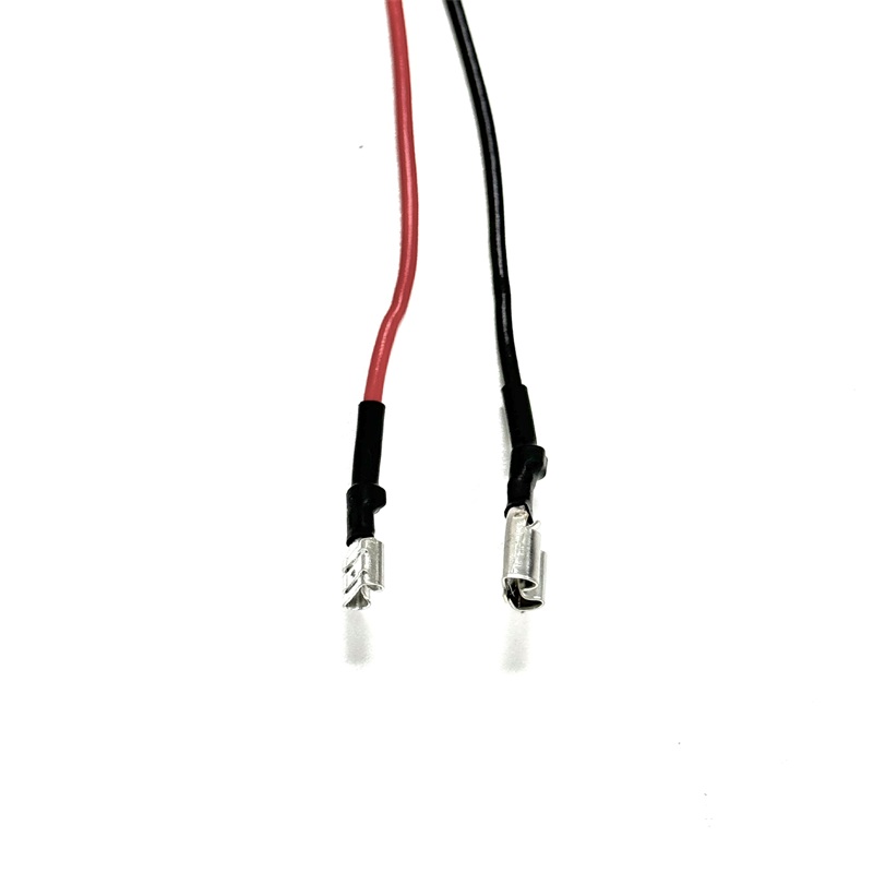 Custom 2Pin Power Cable with Mixed Spade Terminals Custom 2Pin Power Cable with Mixed Spade Terminals