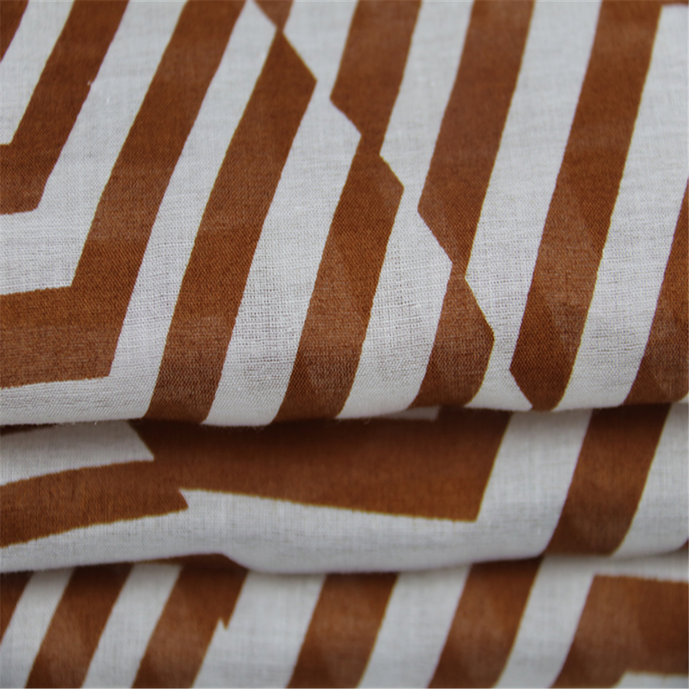 Voile impresso em listra Stripe printed voile