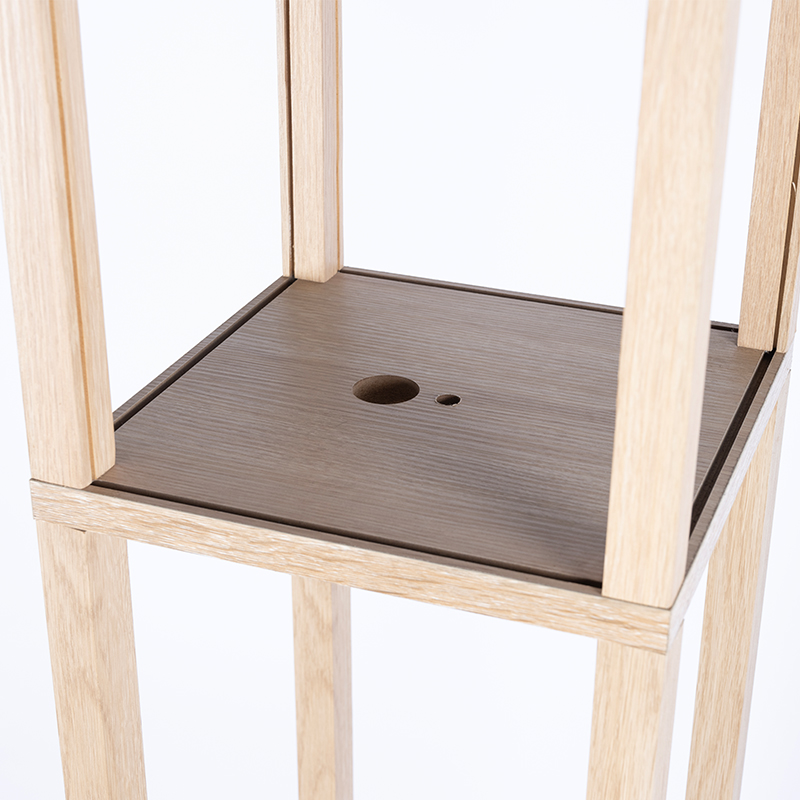 Wooden Floor Lamp_Wooden Shelf With Curved Shelves And Lights Wooden Floor Lamp_Wooden Shelf With Curved Shelves And Lights