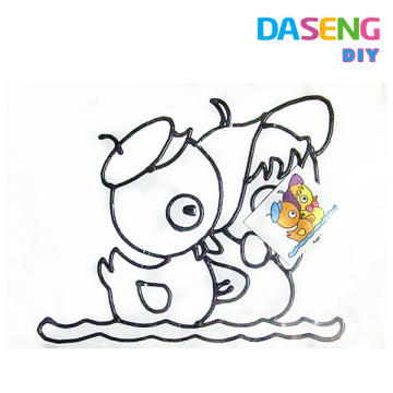 2015 New Window Art Fabric Painting Cartoon Designs For Kids Diy
