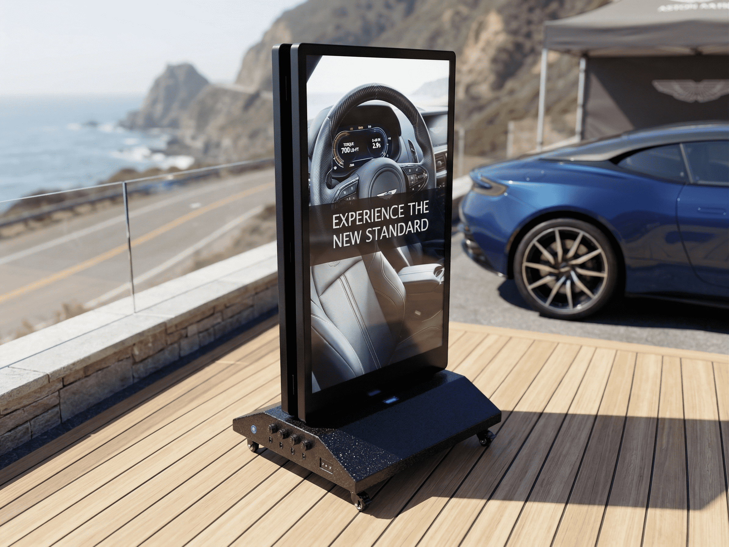 43-inch motor-tilt double-sided outdoor advertising display