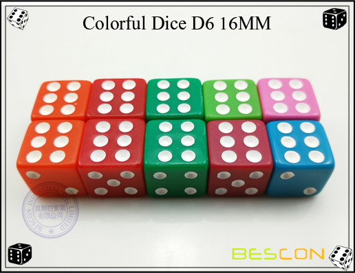 Colorful Dice D6 16MM Colorful Dice D6 16MM