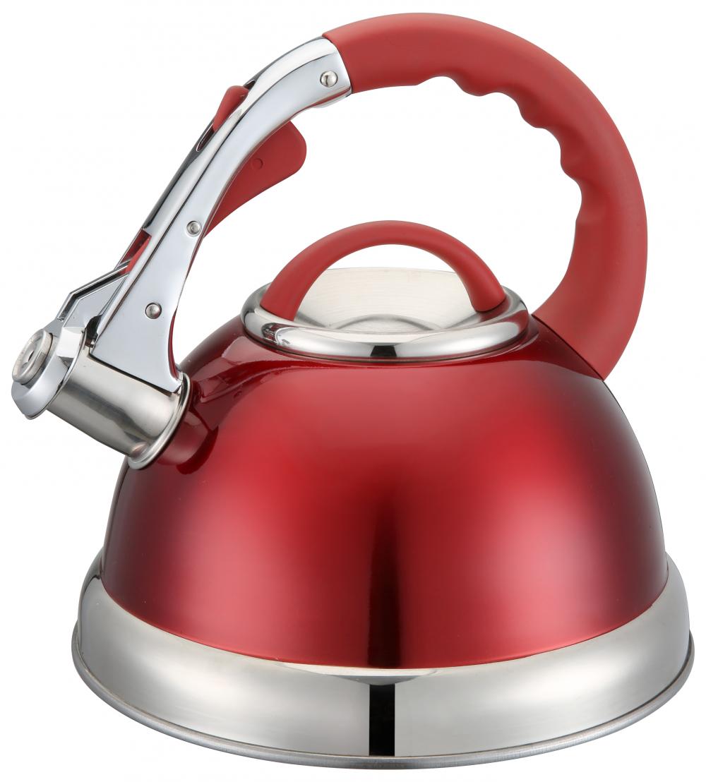 Red Groove Handle Whistling Kettle Red Groove Handle Whistling Kettle