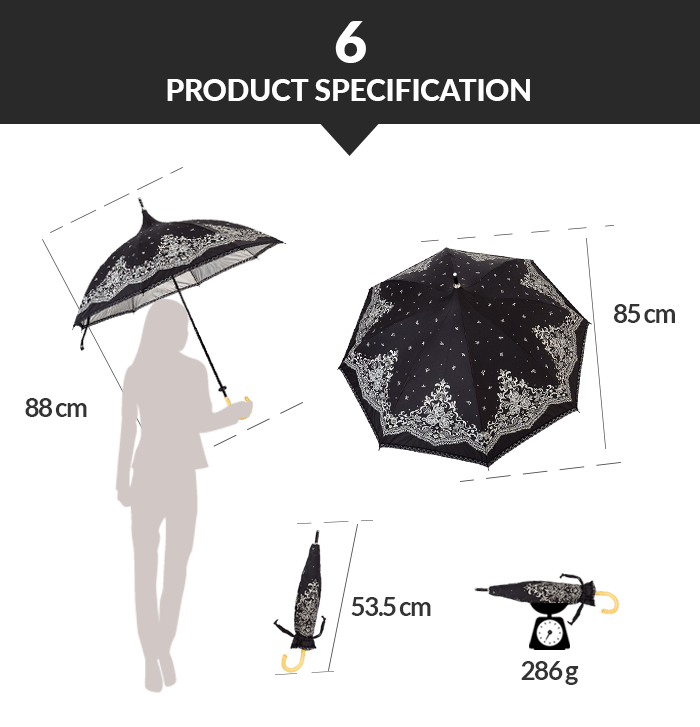 parapluie bâton pagode pagoda stick umbrella