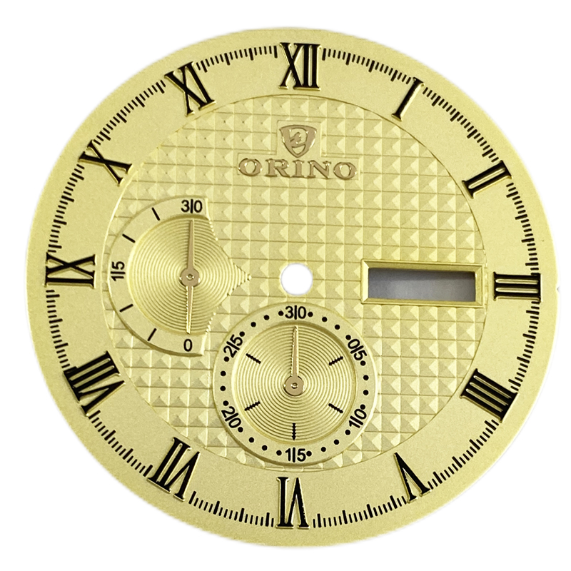 Silver quartz watch dial Silver quartz watch dial