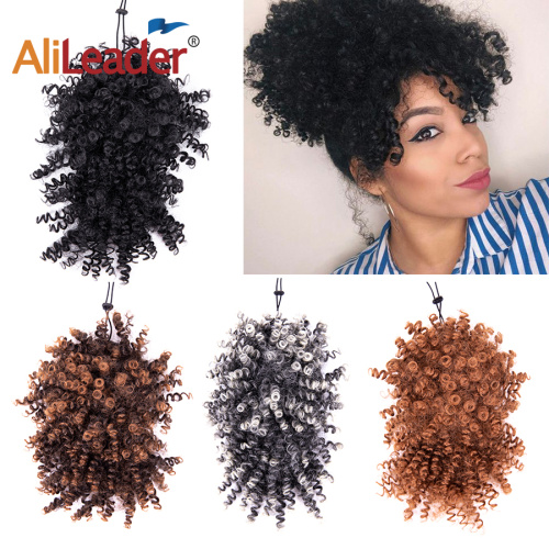 High Puff Kinky Curly Synthetic Ponytail With Bang Supplier, Supply Various High Puff Kinky Curly Synthetic Ponytail With Bang of High Quality